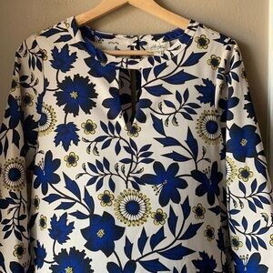 BEIGE BY ECI 3/4 Sleeve Floral Keyhole Mini Dress